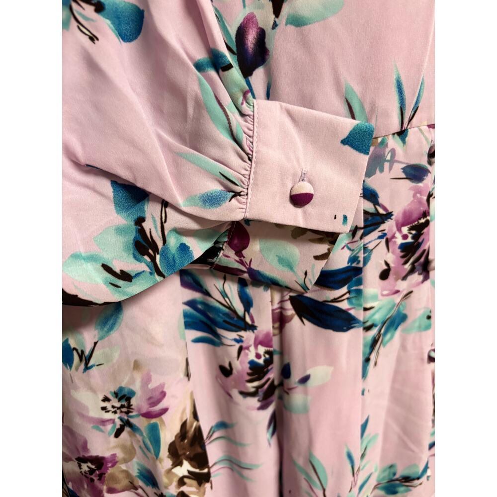 Nannette Lepore Women Dress 8 Fit Flare Midi Long Sleeve Sugar Plum Lined New - Picture 4 of 9